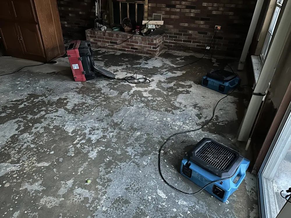 Restoration equipment on a Huntington Beach job