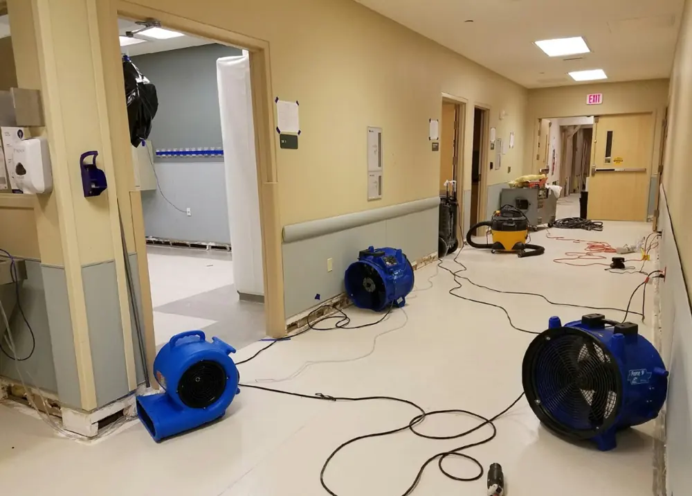 Restoration equipment on a Huntington Beach job