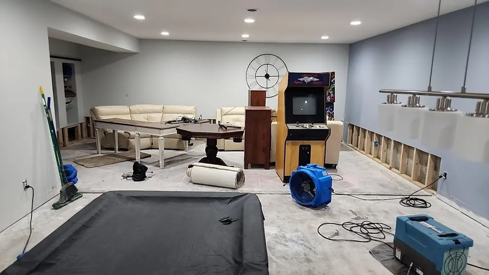 Restoration equipment on a Huntington Beach job