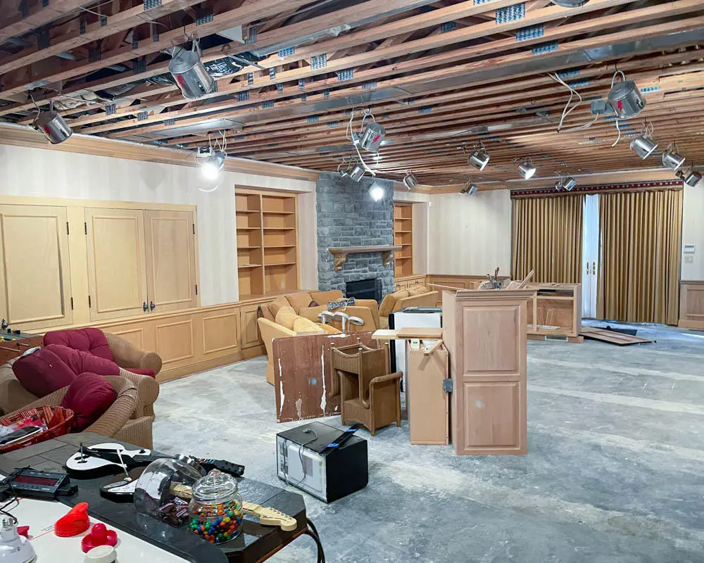 Restoration equipment on a Huntington Beach job